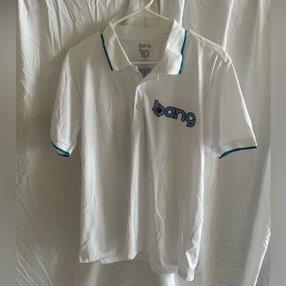Bang Energy Drink Men’s Large White Polo